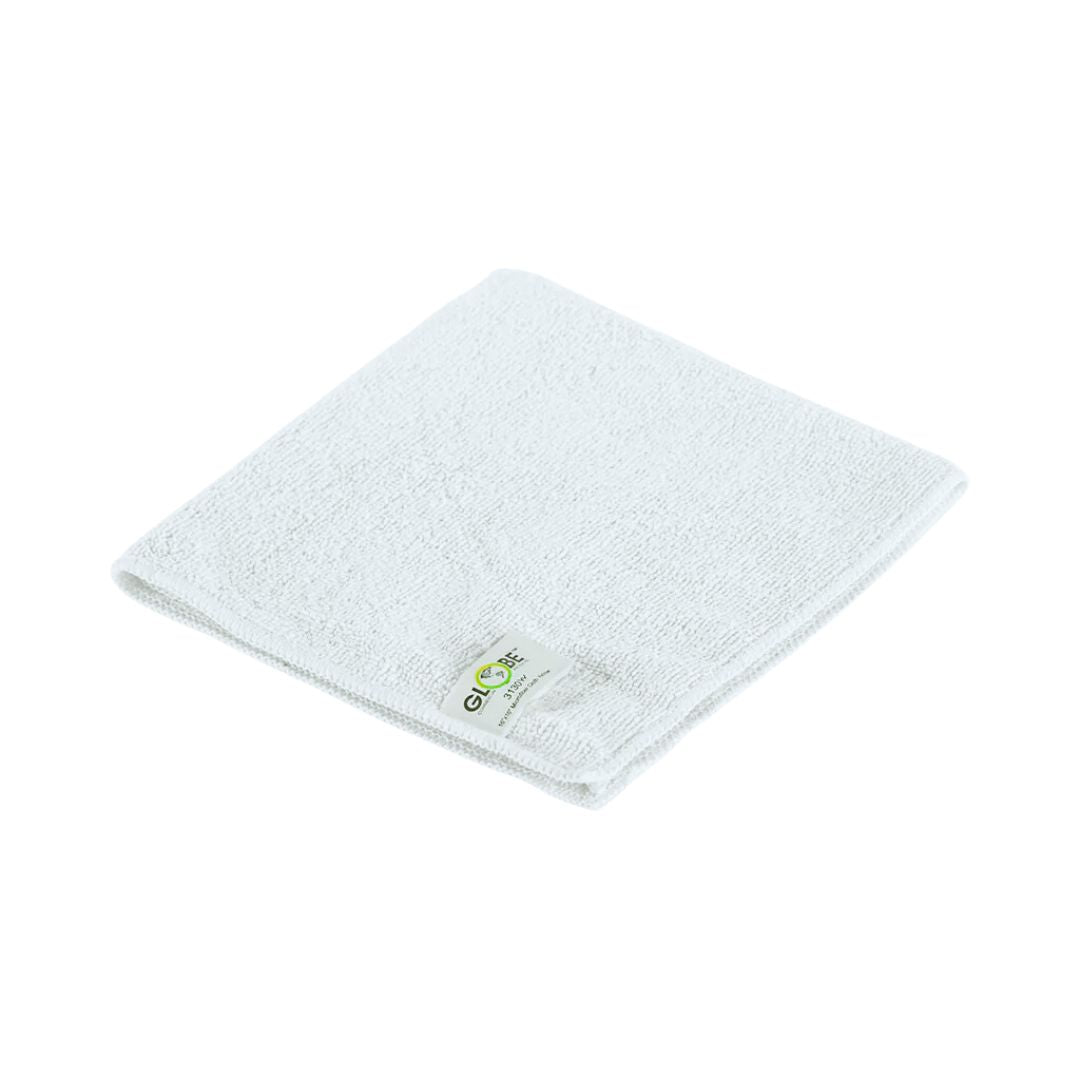 Globe Commercial Products 14"x14" Microfiber Cloth (Pack of 10)