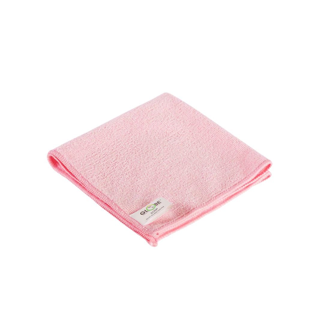 Globe Commercial Products 16"x16" Microfiber Cloth (Pack of 10)