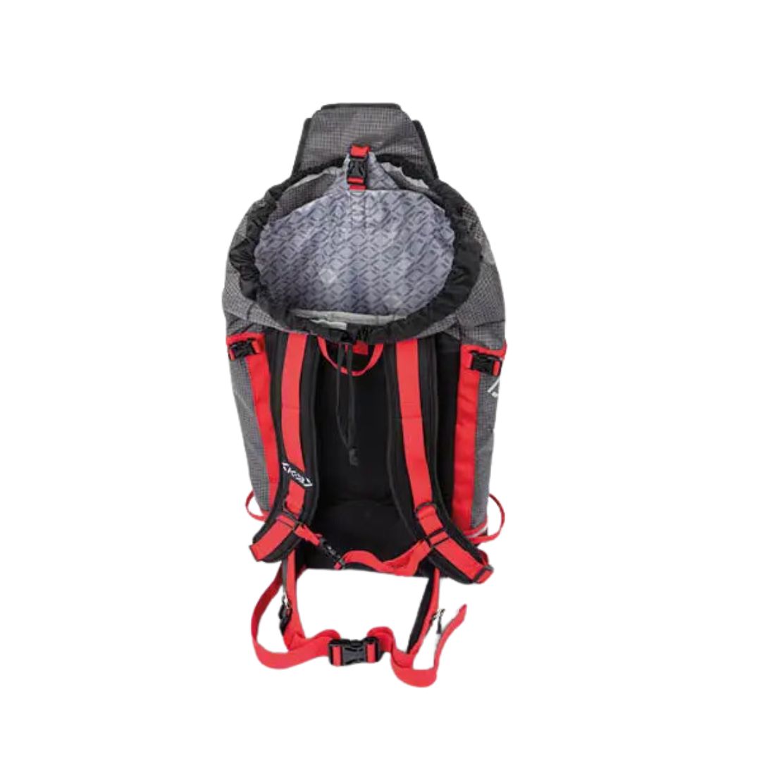 K&B Sport Ski Touring Backpack - Charcoal/ Red